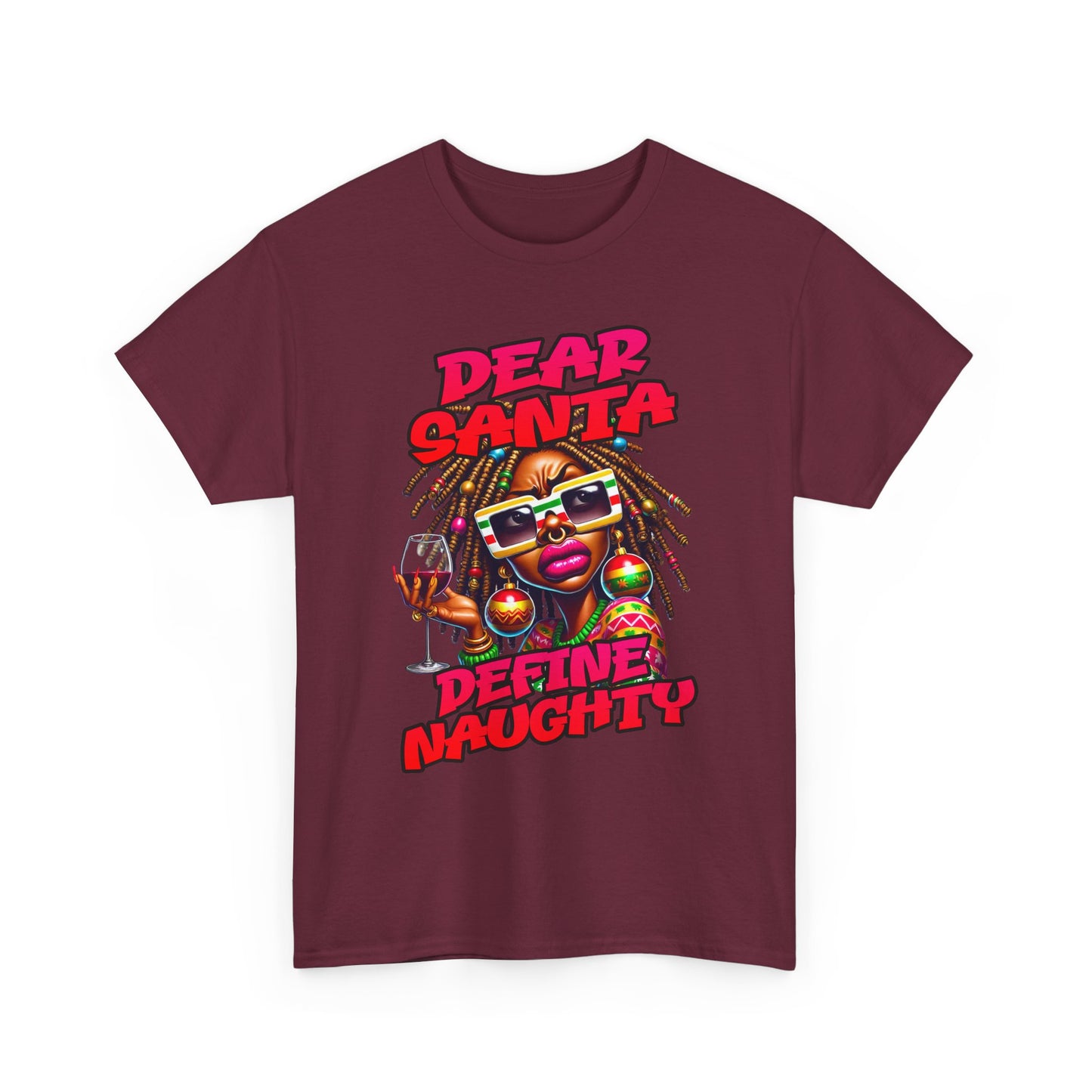 Dear Santa Define Naughty Christmas Tee — Funny Holiday Graphic T‑Shirt