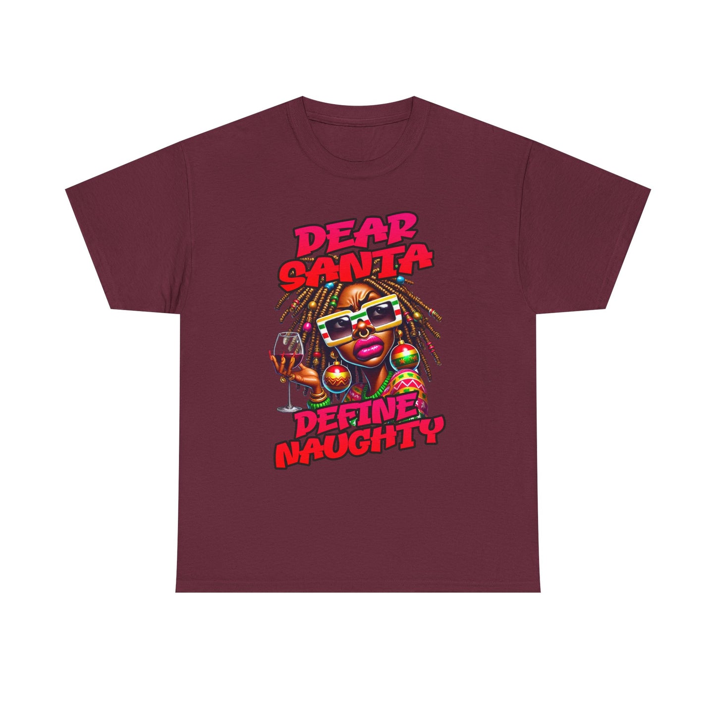 Dear Santa Define Naughty Christmas Tee — Funny Holiday Graphic T‑Shirt